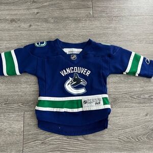 Vancouver Canucks Kids Blue Hockey Jersey 12-24 month
